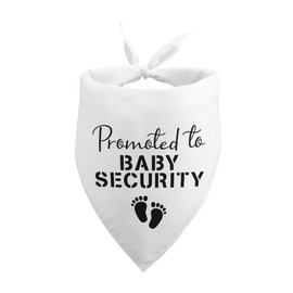 Baby Announcement Props Promoted to Security Dog Bandana Gender Reveal White Photo Prop Pet Accessories for Dog Lovers Owner Gift