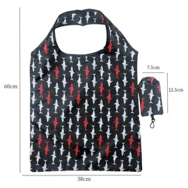 FAVORTALK Fold Up Bag 3 Pcs Reusable Lightweight Shopping Bag for Women Foldable Washable Leopard Print Shopping Bags Waterproof Grocery Bags for Daily Use Clothes Fruits - 8414