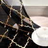 YJ YANJUN Black and Gold Curtains for Bedroom- Metallic Moroccan