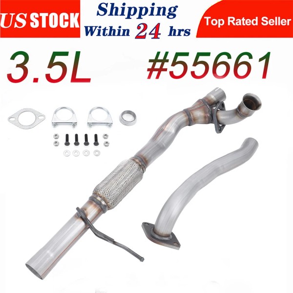 Unbranded Front Flex Pipe W/ Gaskets For Ford Flex &