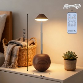 Modern Tumbler Weight Design USB Rechargeable RGB Desk Lamp Height Adjustable Touch Night Lights Bedroom Bedside LED Table LampBody color: Brown, Lamp Power(W): 3, Plug Type: Usb