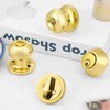 Probrico Polished Brass Keyed Entry Door Knob and Single Cylinder