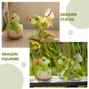 SUPVOX Resin Dragon Garden Statue Small Dragon Figurine for Garden