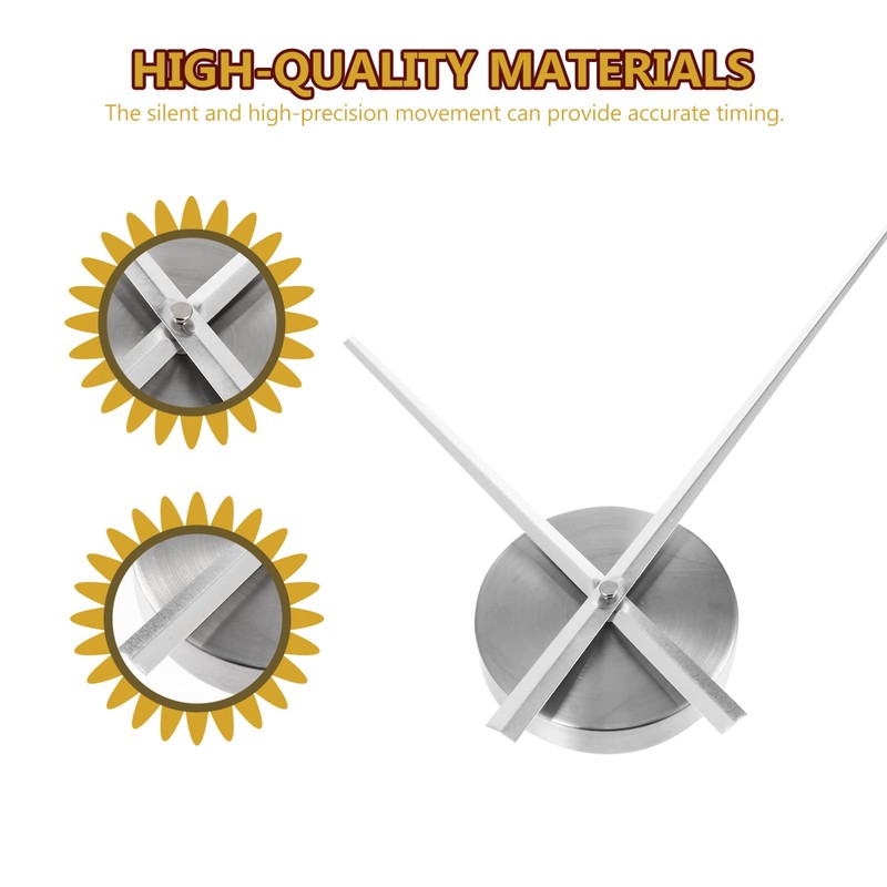 Yardwe 3D Clock Hands Base Wall Clock Quartz Clock Movement