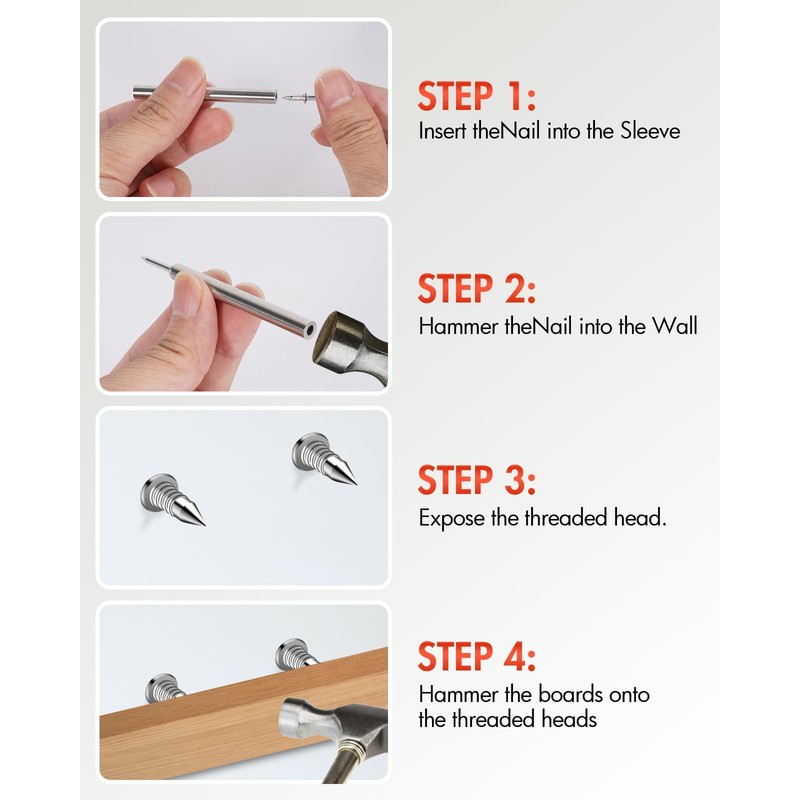 Double-Head Skirting Thread Seamless Nail, Skirting Line without Marks Nail,