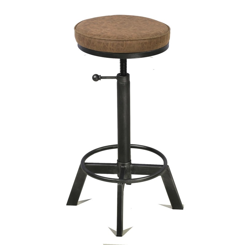 Diwhy Industrial Vintage Bar Stool, PU Seat Counter Stool, Height