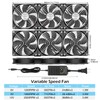 AmRunJe 3X 120mm Computer Fan with AC Plug 110V –