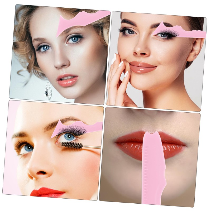 Baluue 5pcs Multifunctional Makeup Tools Eyeliner Shadow Lipstick Eyebrow Stencil