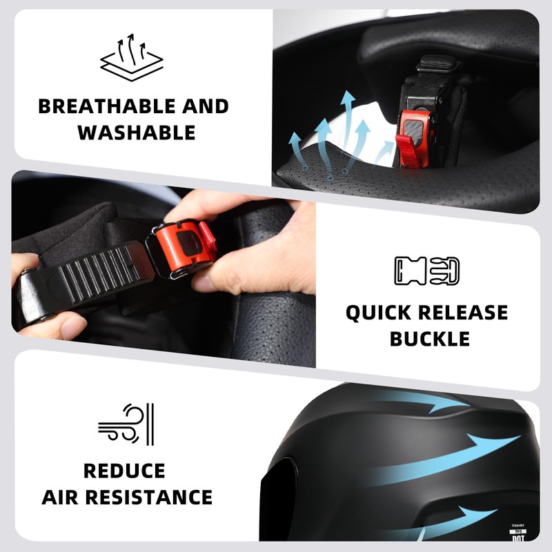 TRIANGLE Motorcycle Helmets Full Face Motorcycle Helmet for Men &