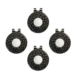 Eshan - Clips magnéticos para sombrero de golf, 4 unidades, color negro galvanizado, para guantes de golf, sombreros, bolsas, cinturón de visera