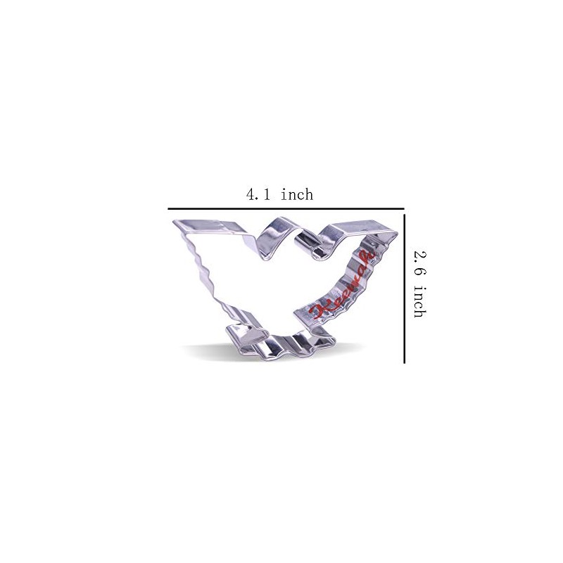 Keewah 4.1 inch American Eagle Cookie Cutter - Stainless Steel