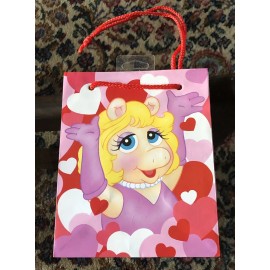 na NEW The Muppets MISS PIGGY Valentines Gift Bag American Greetings Vintage NOS