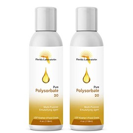 Florida Laboratories 2 Bottles 4 oz Polysorbate 20 FOOD GRADE KOSHER
