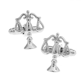 Scales of Justice Silver Cufflinks – Elegant Accessory for Attorneys, Lawyers, and Judges, Ideal for Legal Professionals Cuff Links