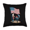 American Flag Utensil Bbq Tools Griller Pitmaster Barbecuing Throw Pillow