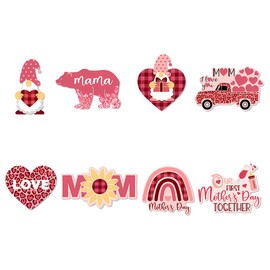 Mothers Day Hanging Ornament I Love You Mom Decorations for Mom Wife Mother's Day Hanging Sign for Tree Wall Door Mom Birthday Party Appreciation Gift