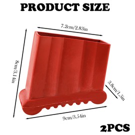 2 Pcs Ladder Non Slip Feet Covers, Thickened Furniture Rubber Foot Cushion Non-Slip Telescopic Ladder Rubber Protective Cushion Ladder Foot Cushion Cover Accessories