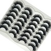 VOCOAK Mink Lashes Wispy Fluffy Cat Eye Strip Lashes Pack