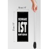 Femer Holzschild Spruch 27x10 cm Schwarz ist Bunt genug Schild