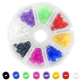 160 piezas de anillos de código dental, accesorio de anillos ortodónticos de silicona no tóxicos de 6 mm, 8 colores vibrantes, sistema de identificación de instrumentos autoclavable para clínicas