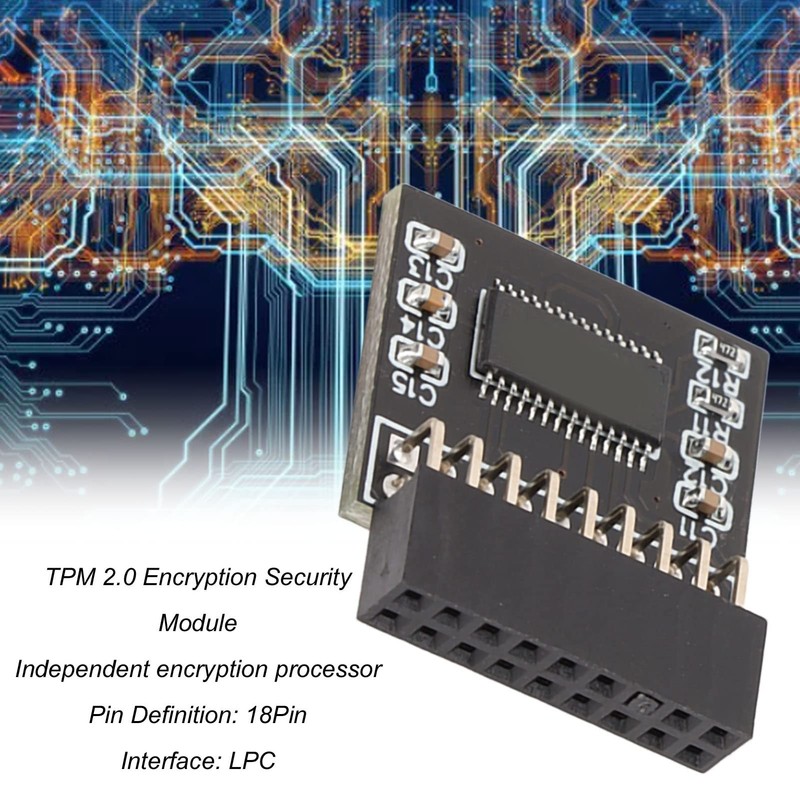 TPM 2.0 Encryption Security Module, 18 Pin LPC Interface Remote