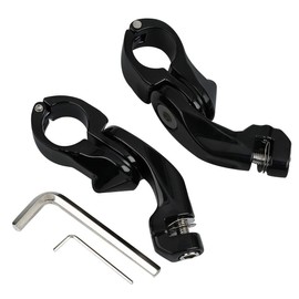 TCMT 32mm 1 1/4" Highway Engine Guard Bar Highway Footpegs Mount Kit Fits For Harley Touring Road King Street Glide Road Glide Electra Glide Softail Sportster Dyna with 1-1/4" Engine Guards