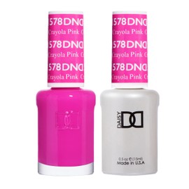 DND Gel Polish Set - 1 each of Pink Gel Polish and Pink Nail Polish, 578 Crayola Pink, 0.5 Fl Oz