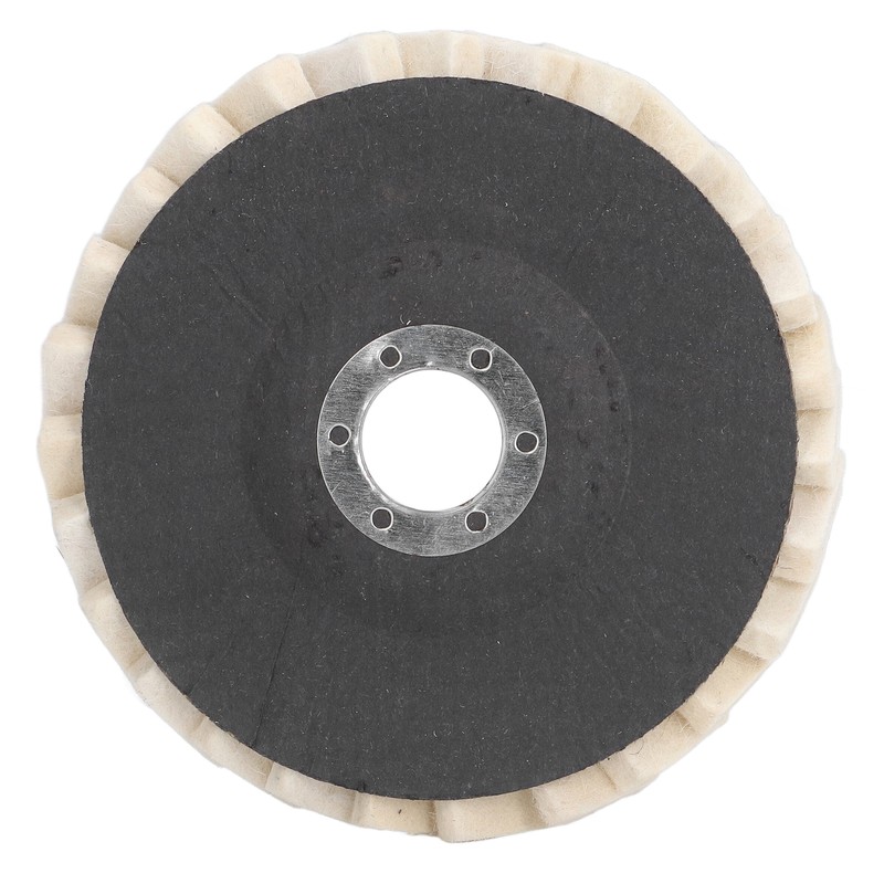 2Pcs 5in Grinding Disc Wave Shape Wool Felt Polishing Wheel