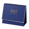 Small 2025 Desk Calendar,Blue Standing Flip Desktop Calendar,Daily Schedule Tiny