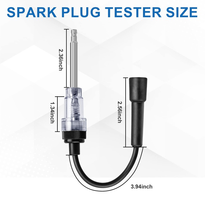 2PCS Inline Spark Plug Testers, Small Armature Diagnostic Detector Tool,