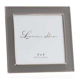 Lawrence Frames Grey Metal Photo Frame 4" x 4"