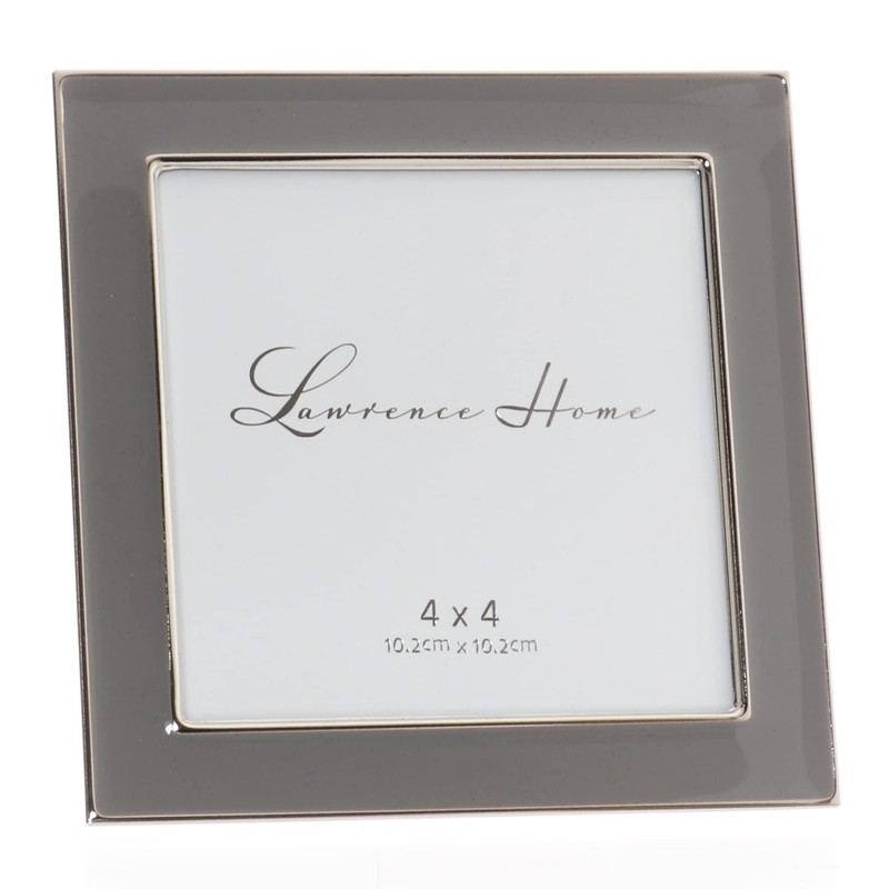 Lawrence Frames Grey Metal Photo Frame 4" x 4"