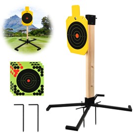 GADFISH 10"x 16" AR500 Steel Target, 3/8 Inch Thick Target Stand System, Steel Hostage Target with 2x4 Upgraded Target Stand Base, Steel Shooting Target Stand Complete Kit for Shooting Outdoor