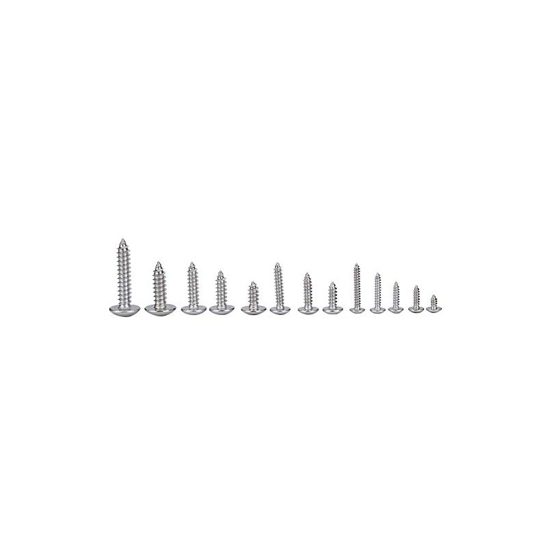 180 Pieces M3 M4 M5 M6 Stainless Steel Flat Head