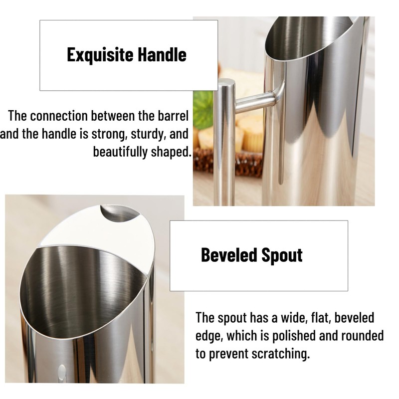 Stainless Steel Water Pitcher Jug with Ice Guard Cold Drinking