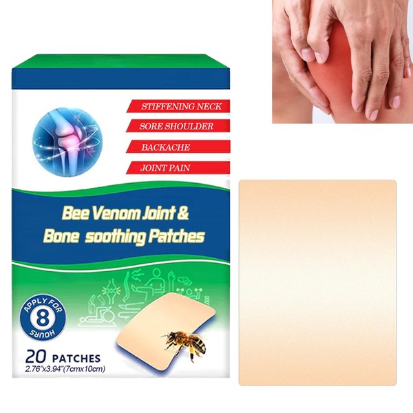 KOAHDE Joint Bone Care Patches, Shoulder and Neck Pain Plasters, Joint Pain Relieving Plaster, Bee Venom Joint Care Plasters, Bee Venom Treatment Patches, Finger Joint Care Plasters