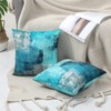 OYIMUA Teal Throw Pillow Covers 18x18,Modern Abstract Teal and Gray