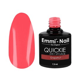 Emmi Nail Quickie Grapefruit 3-in-1 (Coral, L018), LED UV Base Coat, Colour & Top Coat, Up to 3 Weeks Shine, Scratch-Resistant, Shockproof, Vegan, 7.5 ml