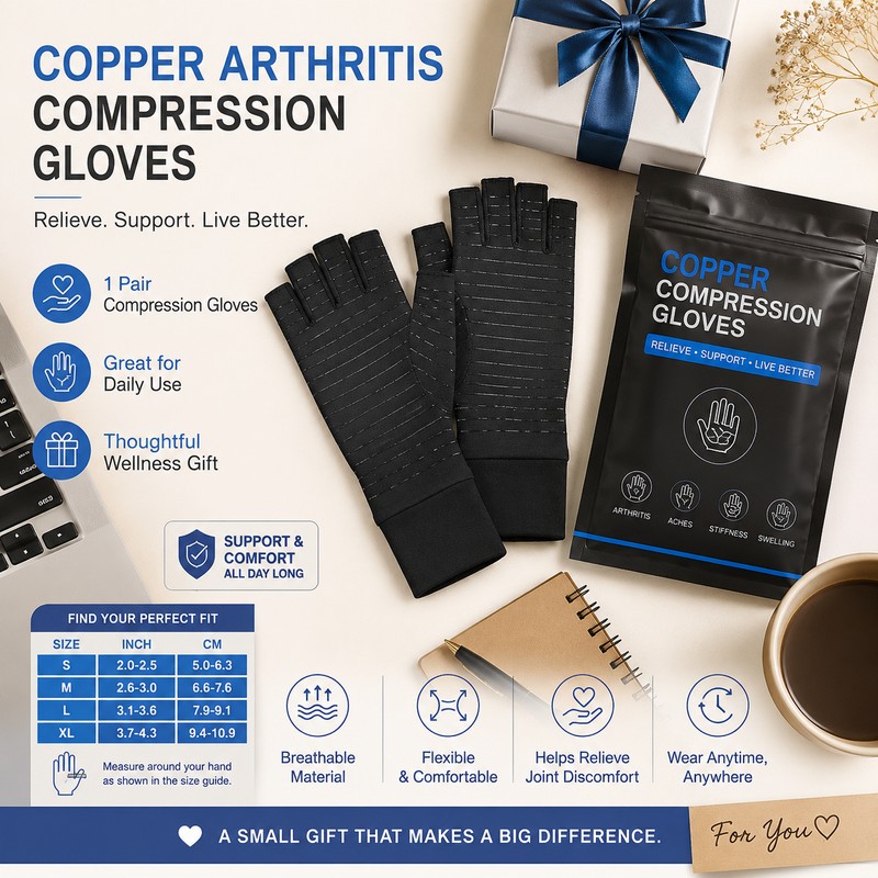 Fingerless Compression Gloves for Hand Support – Lightweight Stretch Gloves