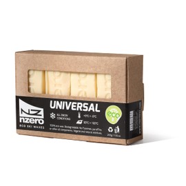 NZERO – Organic Universal Wax Bars for Skis and Snowboards | Pack Eco 4x 50g | Natural ECO Wax for all types of snow, White 5C/-5C