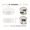 EMFA Lamellar Plugs, Round, 18 mm, White, Pack of 4