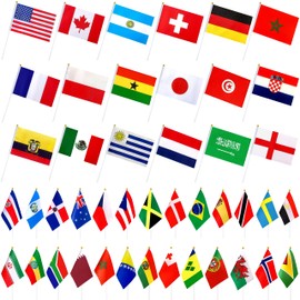 226 Different Countries International Stick Flag of the World Small Mini Hand Flags for Olympic Games International Festival Decorations All Countries 8.5 x 5.5 Inch