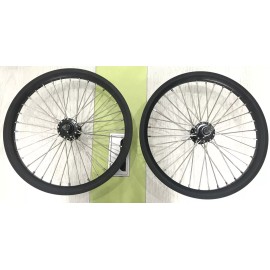 JZsports 20'' Double Layer Alum Alloy Bicycle Wheelset Rims & Flyweel - Road/Cruiser Bike