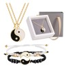 Yin Yang Juego De Pulseras Con Collar, Pulseras Ajustable