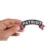 Patriot Rocker Patch with US Flag - 4x1.5 inch. Embroidered