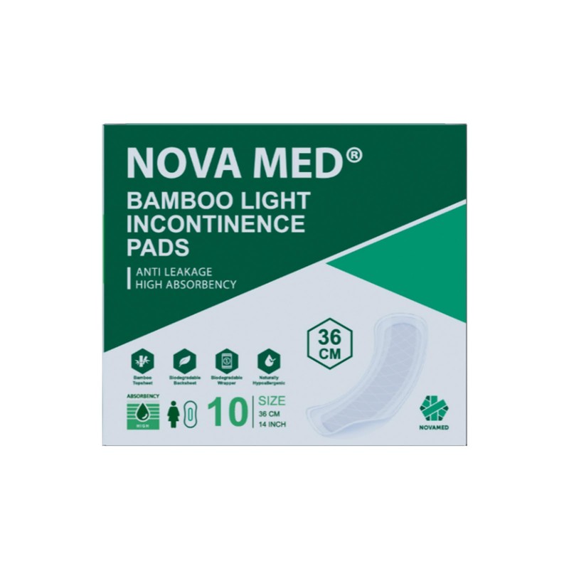 Nova Med Bamboo Light Incontinence Pads - Premium Absorbent Inco