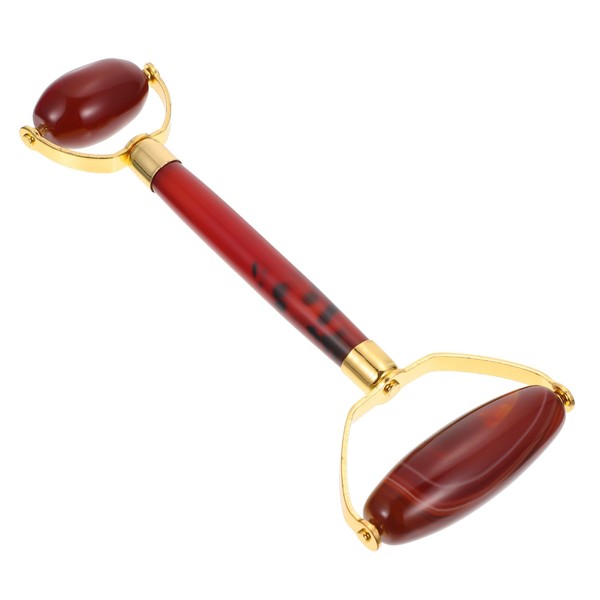 Angoily 1pc Agate Face Roller Tool Safe Facial Roller for