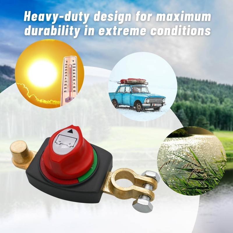 Top Post Battery Disconnect Switch, Battery Kill Switch 12v-48v Battery