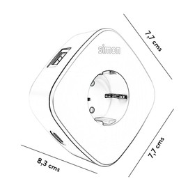 Simon Adapter 2 USB + 1 USB C + 1 Socket 16 A, White (CL610301)