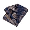 DiBanGu Conjunto de pañuelo y gemelos de seda para hombre